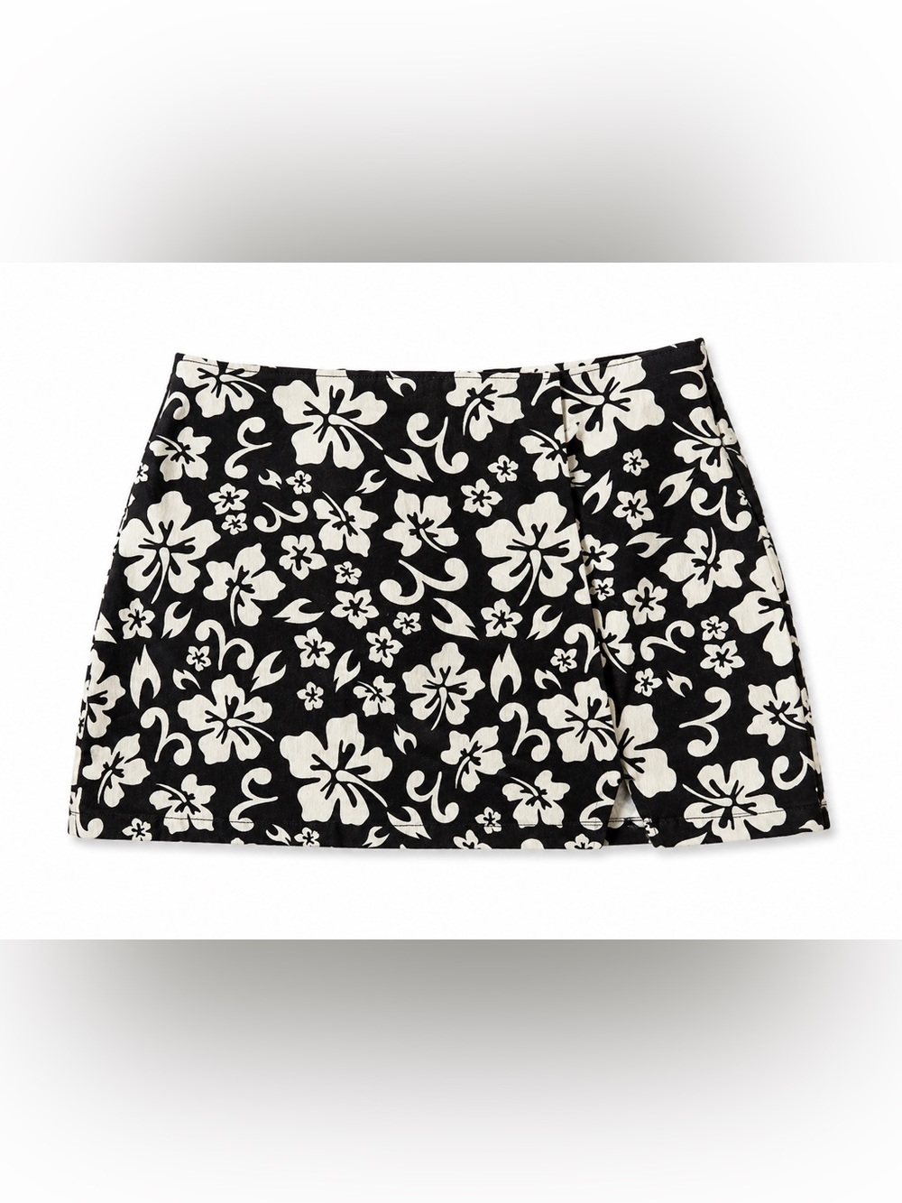 wild fable Black & White Floral Mini Skirt